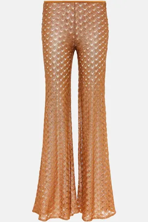 Missoni Weite Low-Rise-Hose aus Häkelstrick