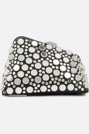The Attico Verzierte Clutch Midnight Mini aus Leder