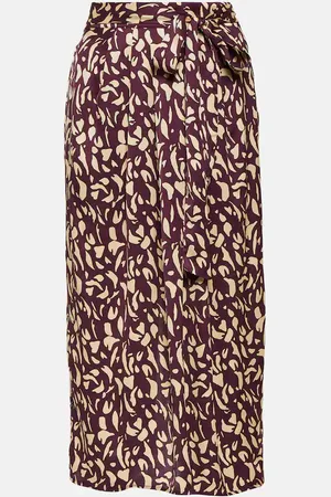 Velvet Bedruckter Midirock Juno aus Satin