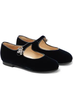 Il gufo Verzierte Ballerinas aus Samt