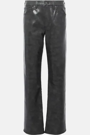AGOLDE Mid-Rise-Hose Sloane aus Leder