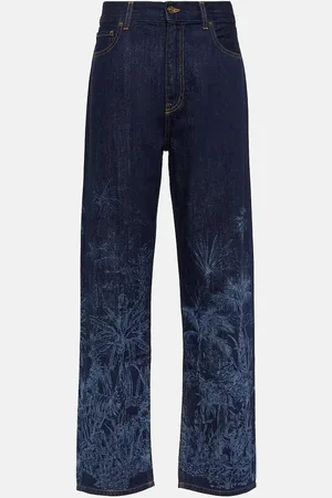 Alanui Bedruckte High-Rise Jeans Jungle
