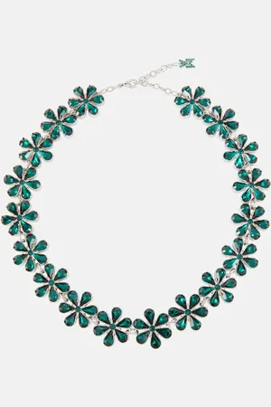 Amina Muaddi Choker mit Kristallen