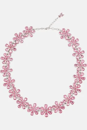 Amina Muaddi Choker mit Kristallen