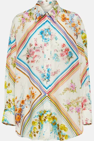 ZIMMERMANN Bedruckte Bluse Halcyon aus Seide