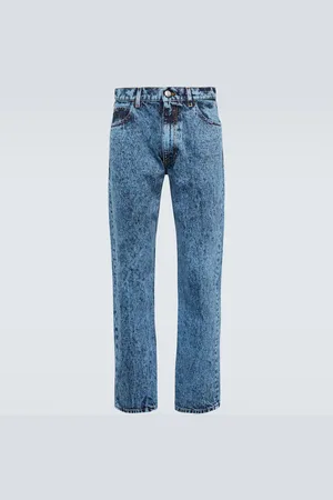 Marni Straight Jeans mit Leder