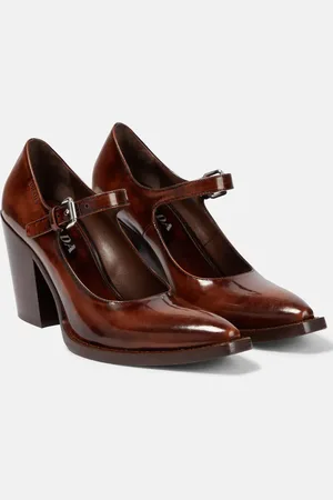 Prada Mary-Jane-Pumps aus Leder