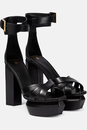 Balmain Plateausandalen Ava aus Leder