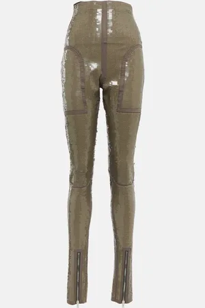 Rick Owens Leggings Dirt Waist mit Pailletten