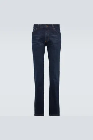 Ermenegildo Zegna Low-Rise Slim Jeans Roccia