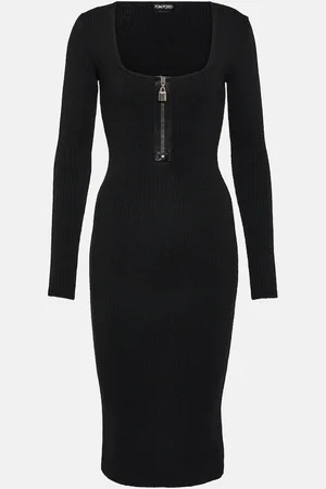 Tom Ford Midikleid aus einem Wollgemisch