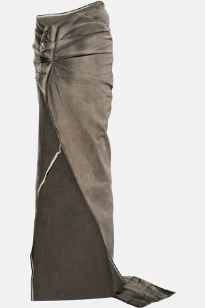 Rick Owens DRKSHDW Maxirock Edfu aus Denim