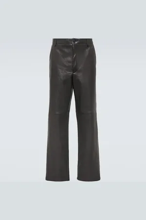 Prada Gerade Hose aus Leder