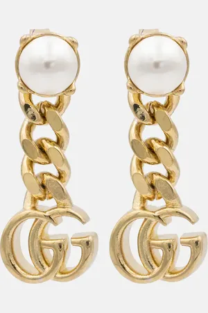 Gucci Ohrringe Double G mit Zierperlen