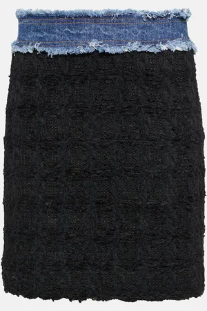 Dolce & Gabbana Minirock aus Bouclé mit Denim