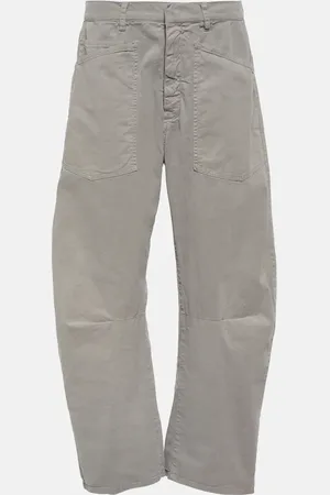 NILI LOTAN High-Rise-Hose Shon aus Twill