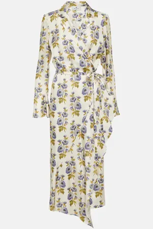 Etro Midikleid aus Seide und Baumwolle