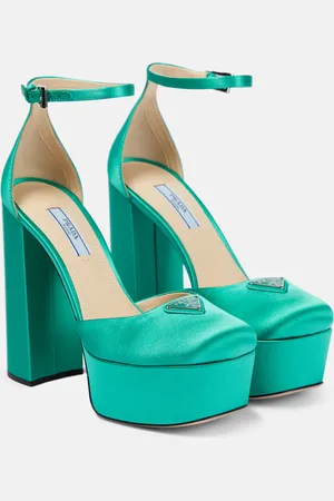 Prada Plateau-Pumps aus Satin