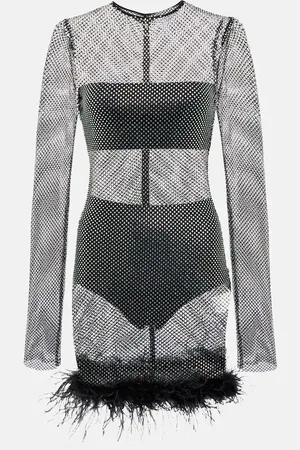 GIUSEPPE DI MORABITO Minikleid mit Federn