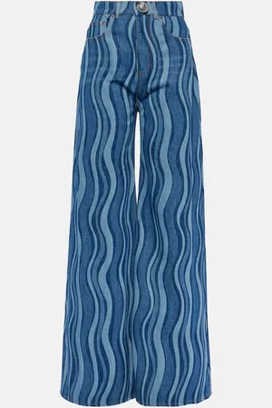 AREA High-Rise Wide-Leg Jeans Sunray