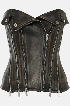 DION LEE Top aus Leder