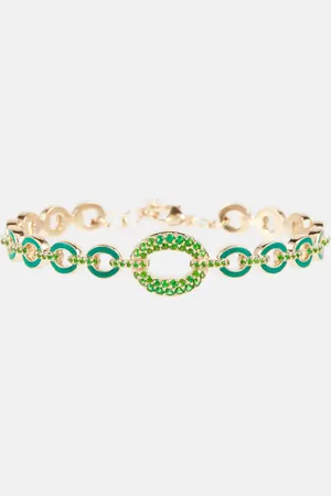 Nadine Aysoy Armband Catena aus 18kt Gelbgold mit Smaragden