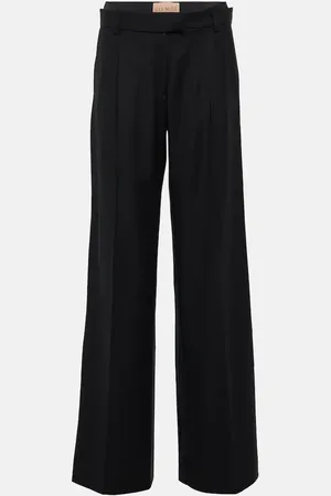 AYA MUSE Low-Rise-Hose Conso aus Wolle