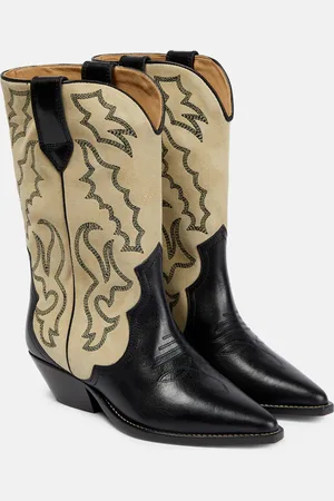 Isabel Marant Westernstiefel Duerto aus Veloursleder und Leder