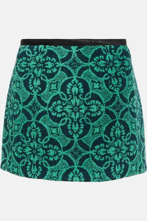 Marine Serre High-Rise-Minirock aus Jacquard
