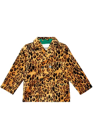 Mini Rodini Blazer Leopard aus Baumwollsamt