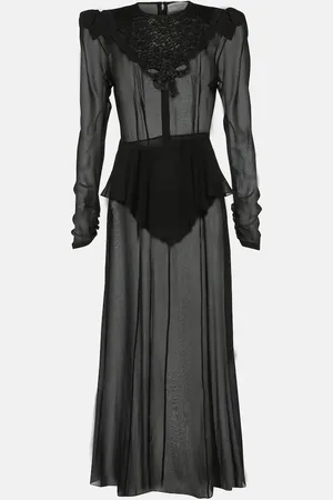 Alessandra Rich Midikleid aus Seiden-Georgette