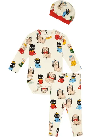 Mini Rodini Baby Set aus Body, Leggings und Mütze