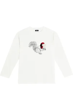 Il gufo Bedrucktes T-Shirt aus Baumwolle