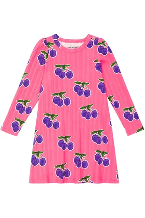 Mini Rodini Kleid Plum aus einem Baumwollgemisch
