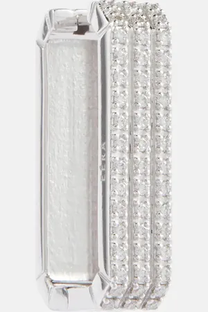 Eera Eéra Einzelner Ohrring Long Candy aus 18kt Weißgold mit Diamanten