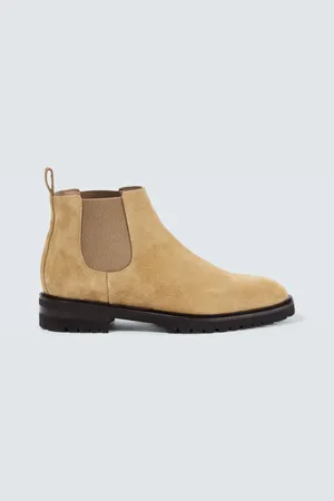 Manolo Blahnik Chelsea Boots Brompton aus Veloursleder