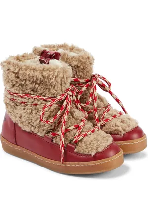 Bobo Choses Ankle Boots aus Faux Shearling und Leder