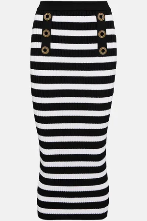 Balmain Verzierter Midirock aus Strick