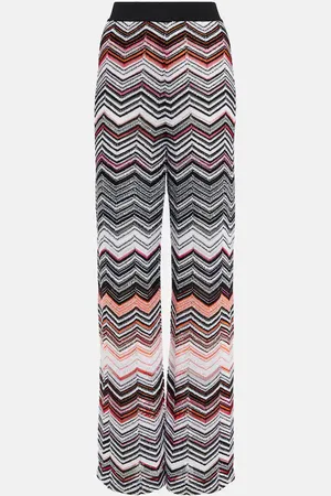 Missoni Verzierte High-Rise-Hose aus Häkelstrick
