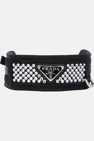 Prada Halsband für Hunde aus Re-Nylon mit Kristallen