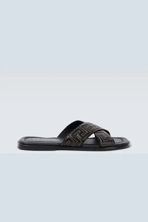 VERSACE Sandalen Greca aus Leder