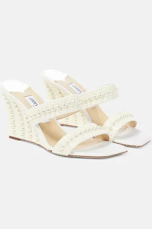 Jimmy Choo Bridal Verzierte Wedge-Sandalen Sacoria 85
