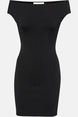 Ami Off-Shoulder-Minikleid aus Rippstrick