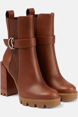 Christian Louboutin Ankle Boots CL Chelsea Lug 100 aus Leder