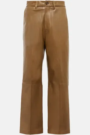Ralph Lauren High-Rise-Hose aus Leder