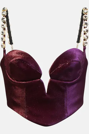 AREA Cropped-Top aus einem Baumwollgemisch