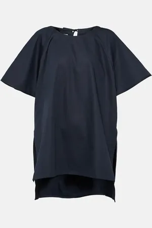 CO Oversize-T-Shirt aus Baumwolle und Seide