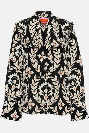 La DoubleJ Bedruckte Bluse Ascot aus Crêpe de Chine