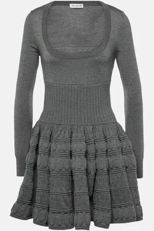 Alaïa Alaïa Minikleid aus einem Wollgemisch