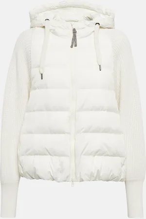Brunello Cucinelli Wattierte Jacke aus einem Wollgemisch